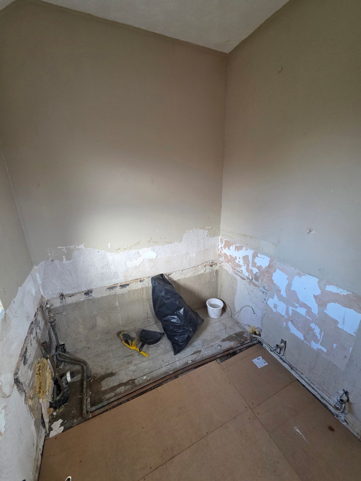 During - Full Bathroom Refurbishment & Shower Boarding project photo
