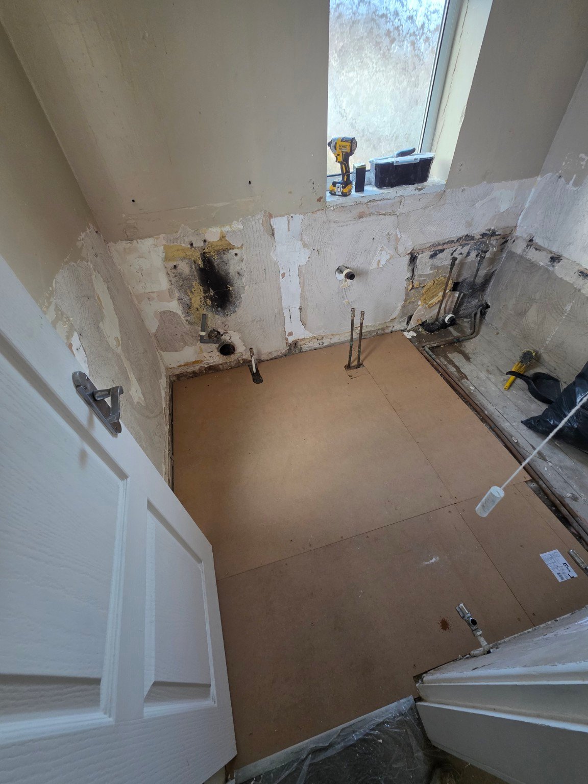 During - Full Bathroom Refurbishment & Shower Boarding project photo
