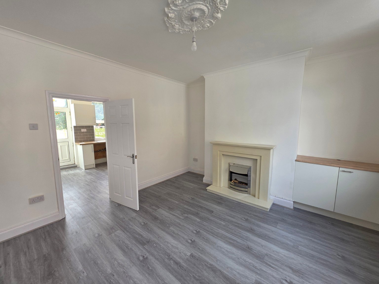 Painted living room renovation