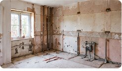 Room during strip-out and preparation