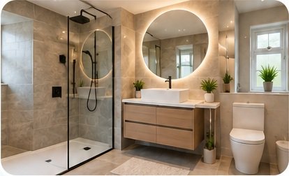 Modern bathroom refurbishment
